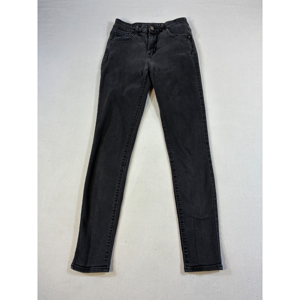 Levi's 721 High Rise Skinny Jeans Womens 26 Gray‎ Washed Denim Stretch